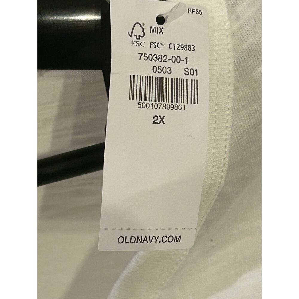 NWT Old Navy White Long Sleeve T-Shirt Women's size 2X - Picture 3 of 5